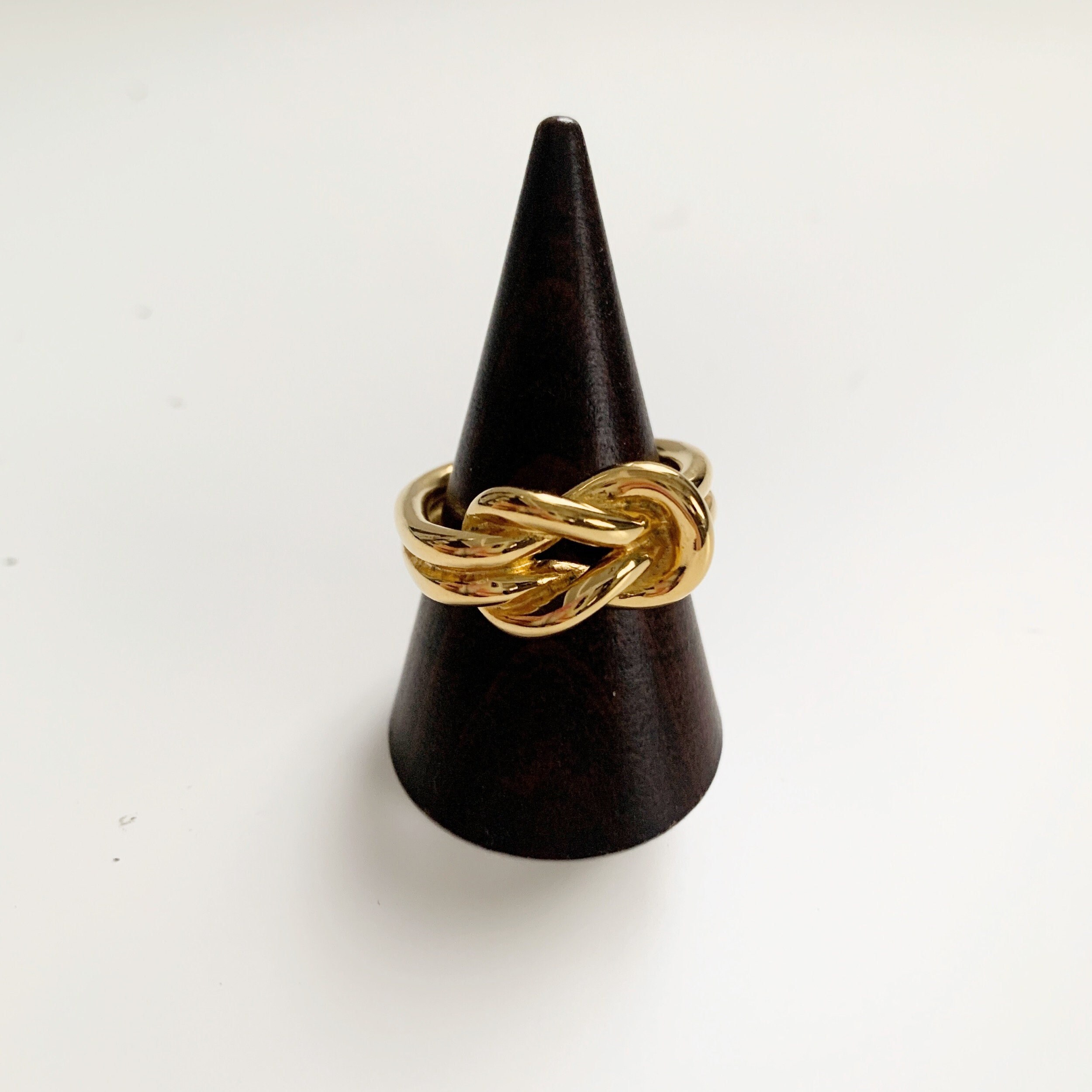 HERMES Polished Brass Regate Scarf Ring Rose Gold 1272748