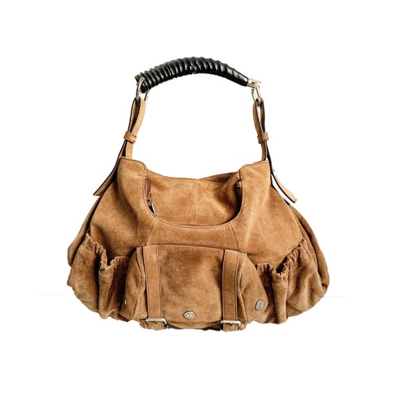 Yves Saint Laurent Ivory Leather Mombasa Bag