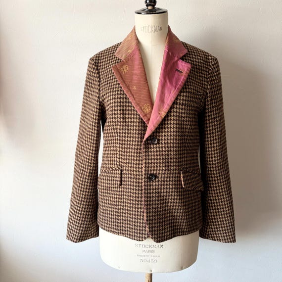 Tricot Comme Des Garcons 2000 Vintage Reversible Tweed Satin
