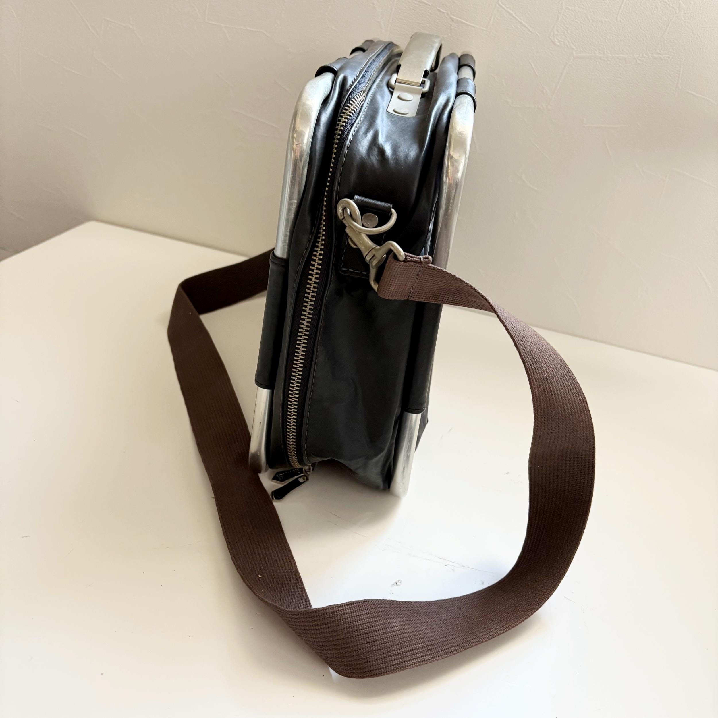 Jean Paul GAULTIER 90's Vintage Metal Pipe Frame Shoulder Handbag