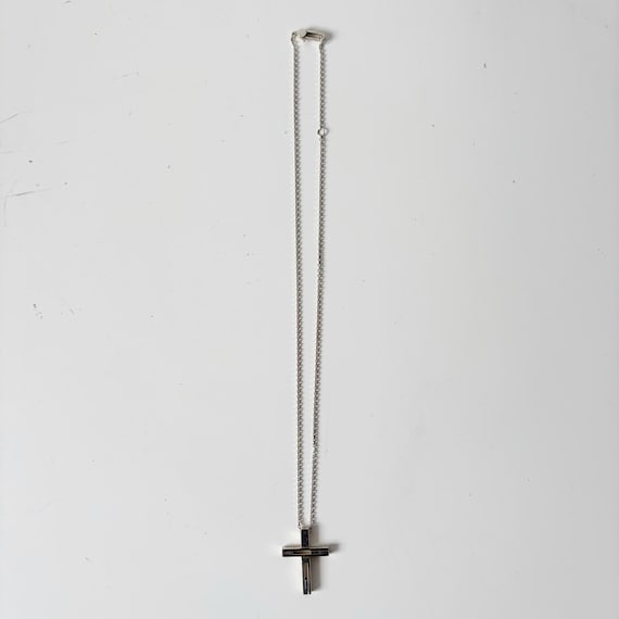Gucci Vintage Cross Design Silver Necklace - Etsy