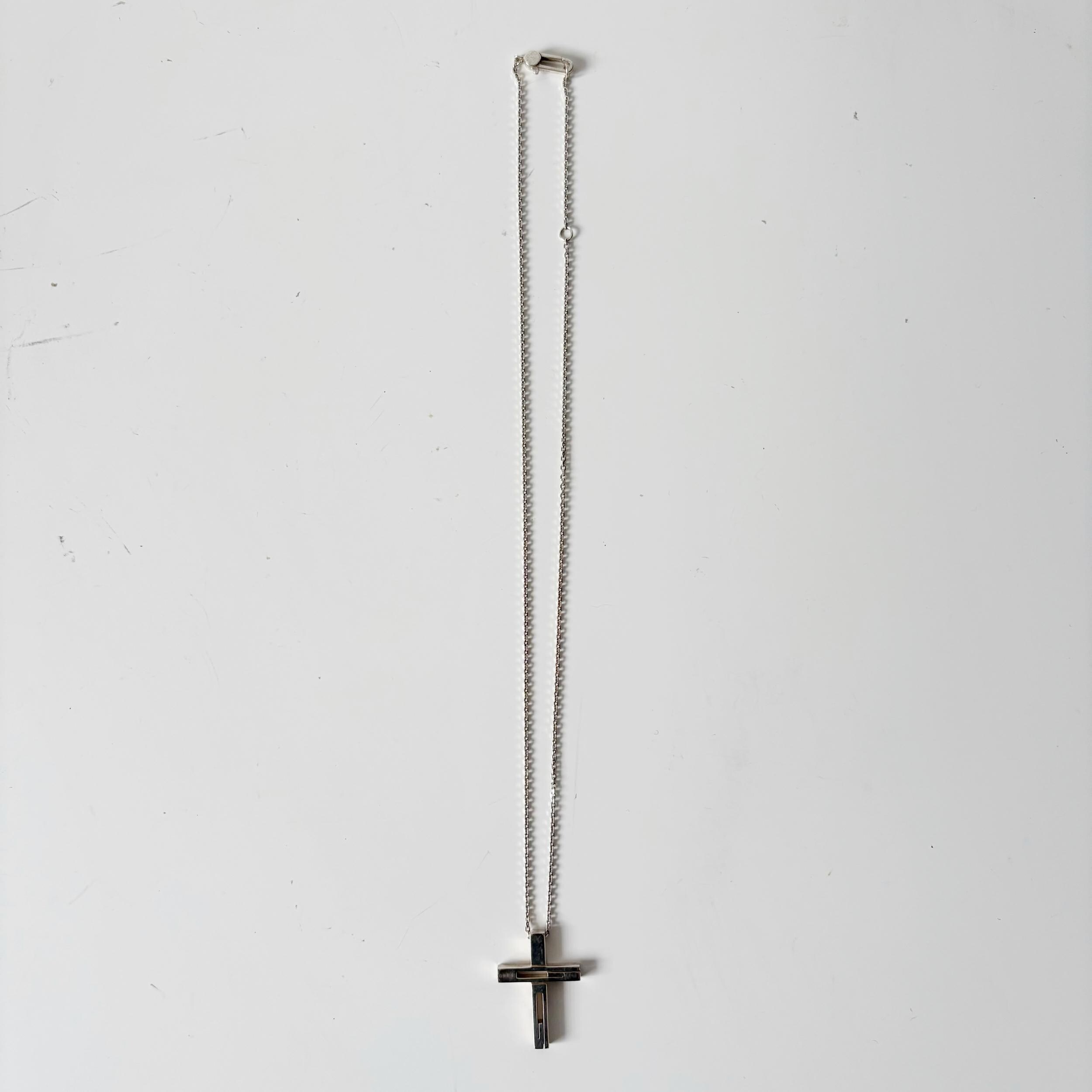 Gucci Vintage Cross Design Silver Necklace - Etsy