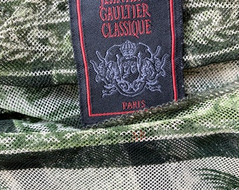 トップス 1998SS \"Jean Paul GAULTIER\"mesh powernet Jean-paul Gaultier SS 1998 Print Maille Mesh Top - Etsy Canada