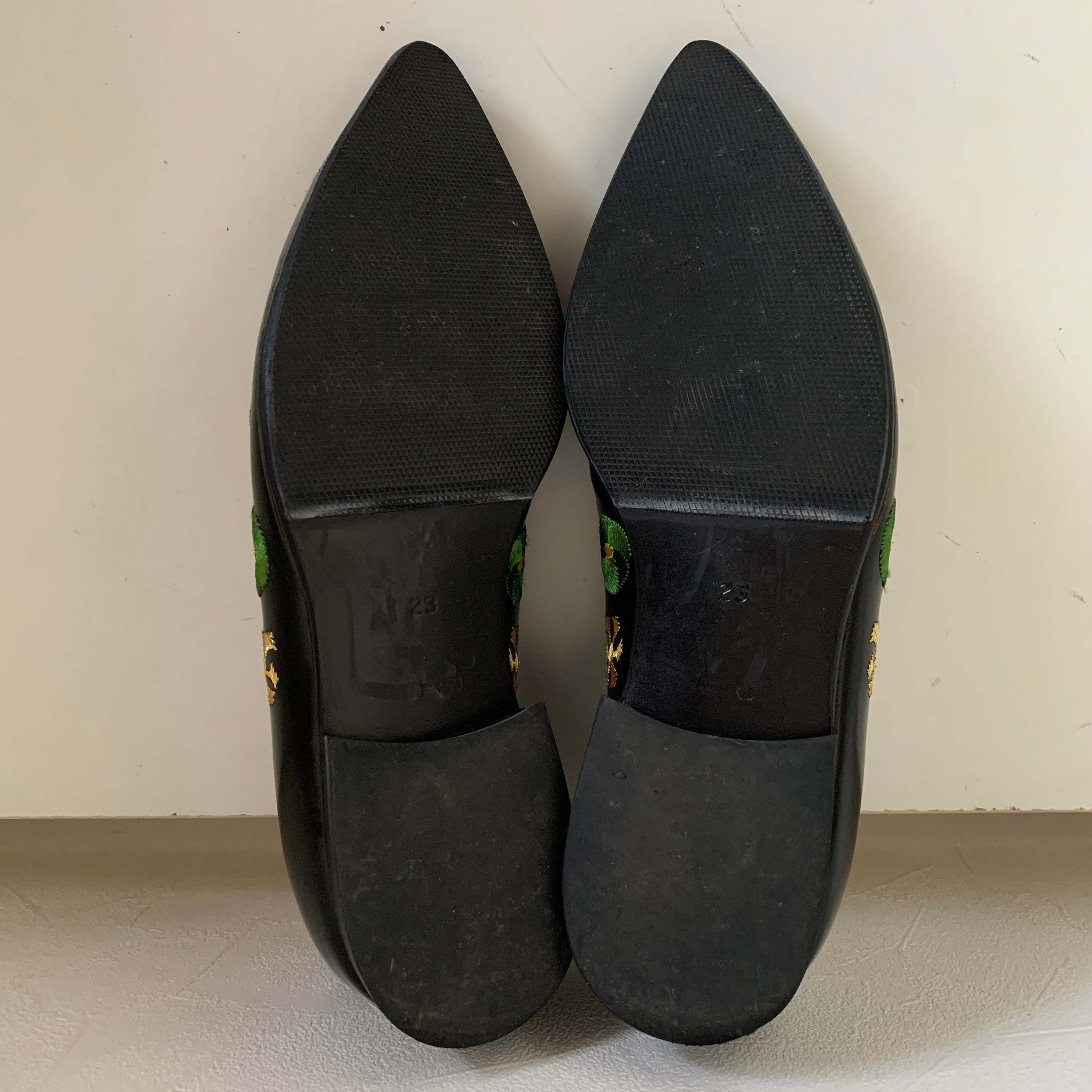 Comme Des Garcons Embroidered Design Black Leather Shoes - Etsy