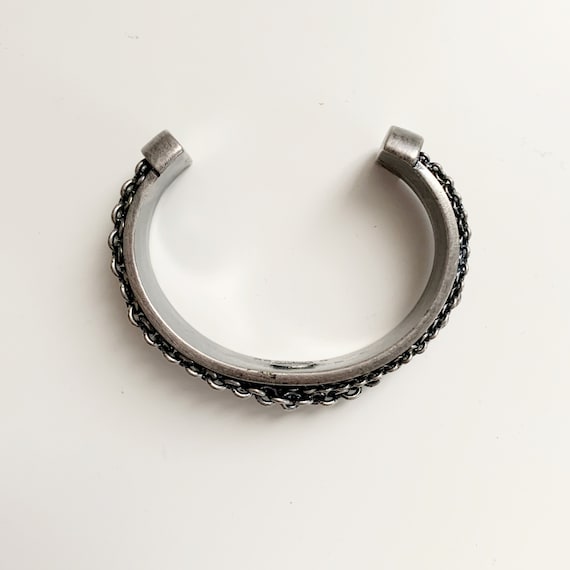 Buy Jean Paul GAULTIER Vintage Antique Silver Chain Design Bangle 