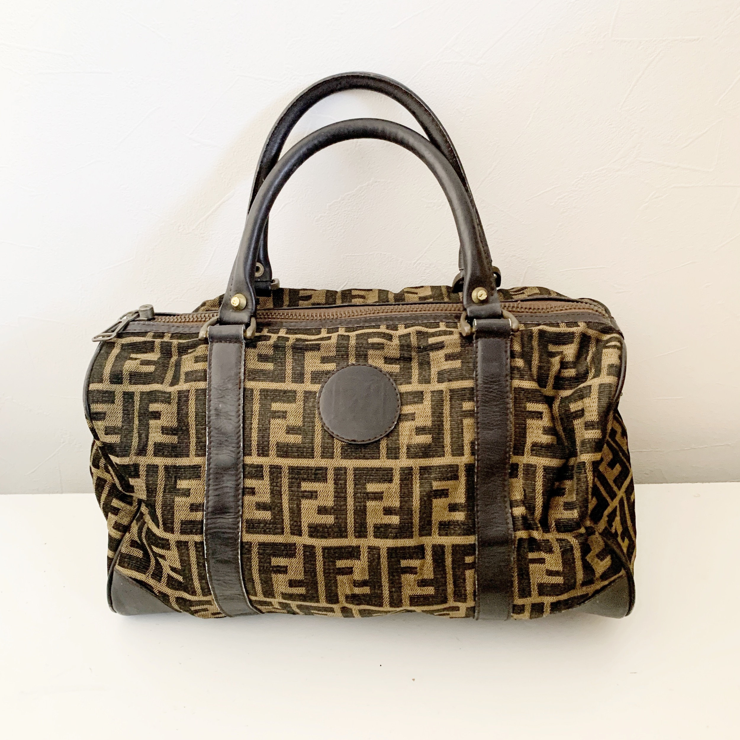 FENDI 90's Vintage Zucca Pattern Boston Mini Handbag - Etsy FENDI 90's Vintage Zucca Pattern Boston Mini Handbag - Etsy