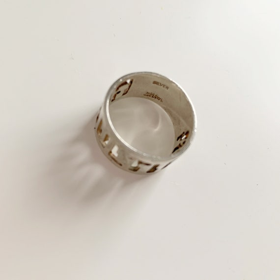 Jean Paul GAULTIER Vintage Logo Silver Ring - Etsy