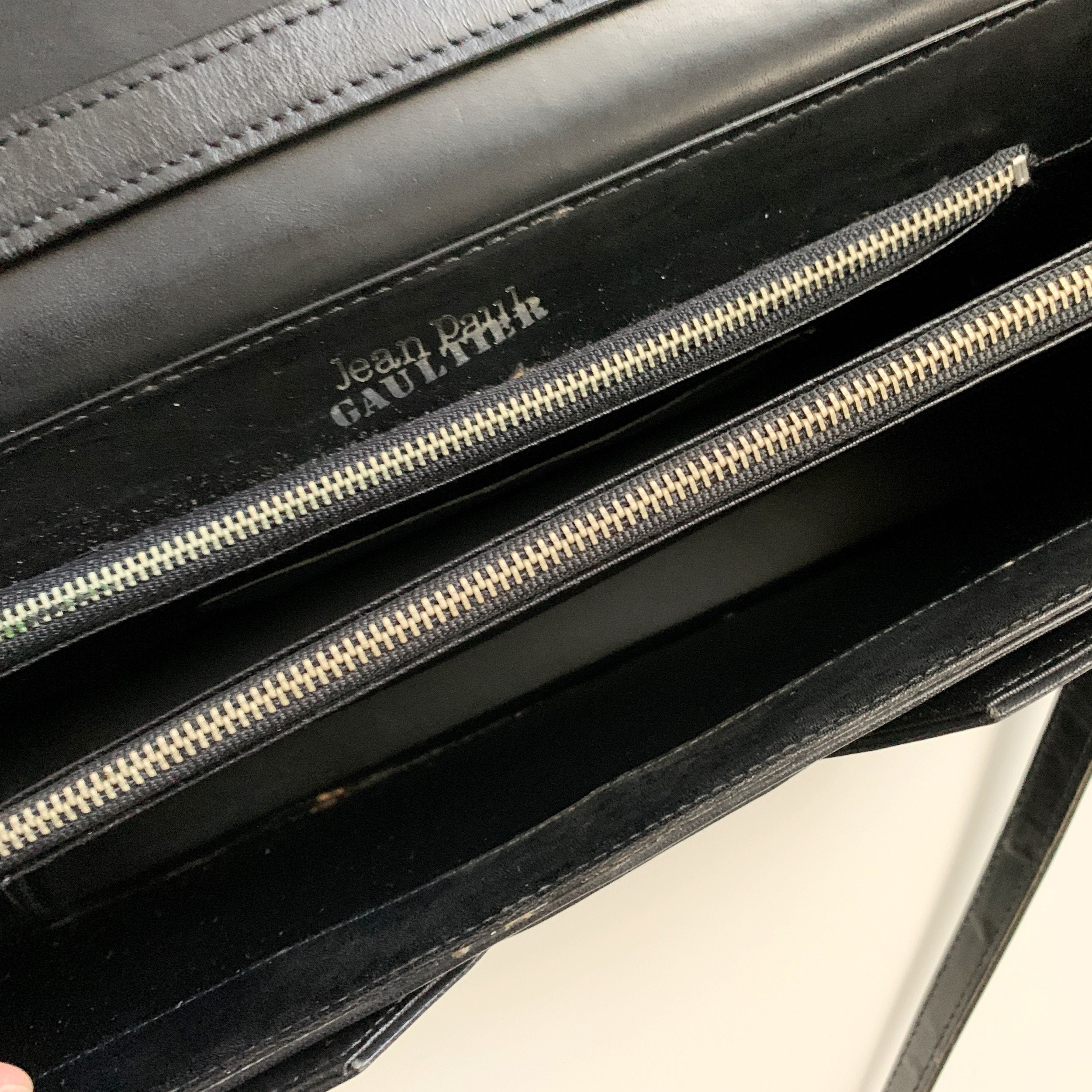 Jean Paul GAULTIER Vintage Logo Leather Shoulder Bag - Etsy
