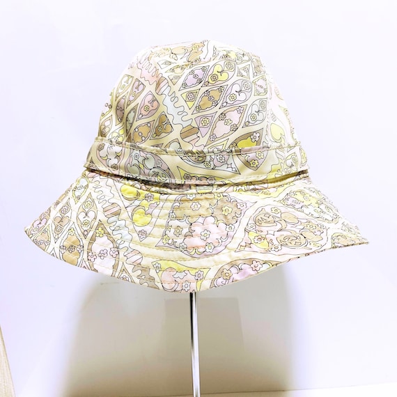Emilio Pucci pastel color flower hat