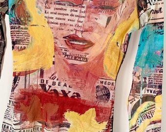 Jean Paul GAULTIER Vintage Power Net Mesh Art Print Top - Etsy
