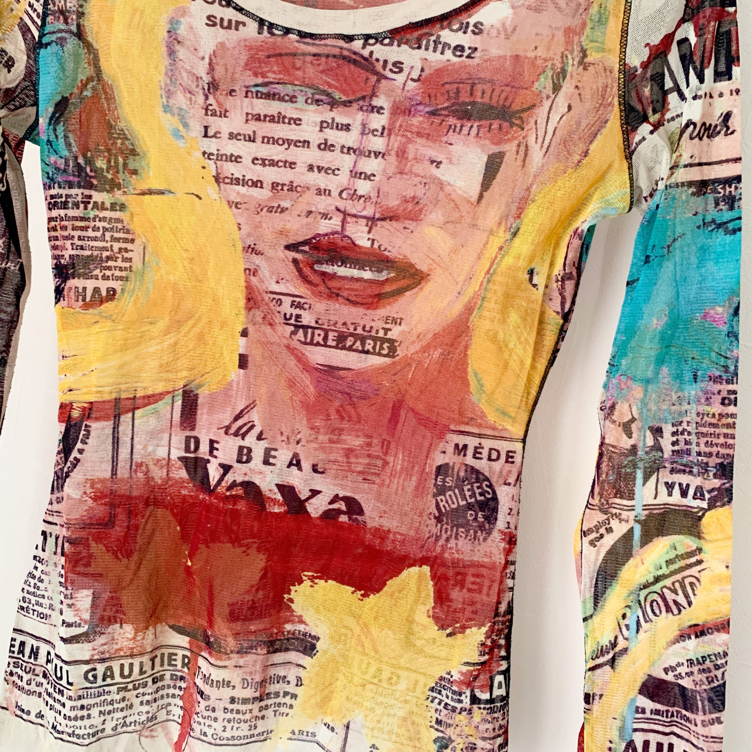 Jean Paul GAULTIER Vintage Power Net Mesh Art Print Top - Etsy Canada