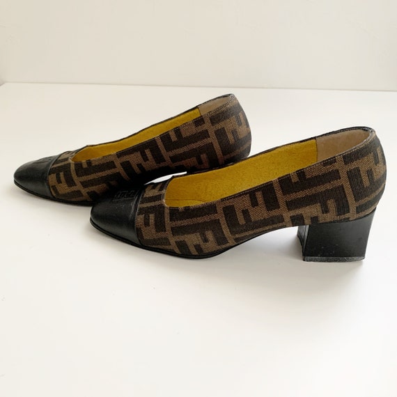 FENDI Vintage Zucca Pattern Pumps - Etsy