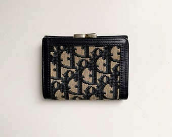 Christian Dior vintage Trotter pattern Bi-fold wallet