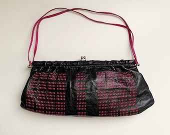 miu miu archive vintage leather Stitch design hand bag