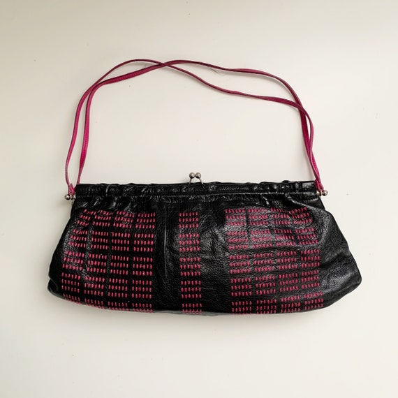 Miu Miu Archive Vintage Leather Stitch Design Hand Bag