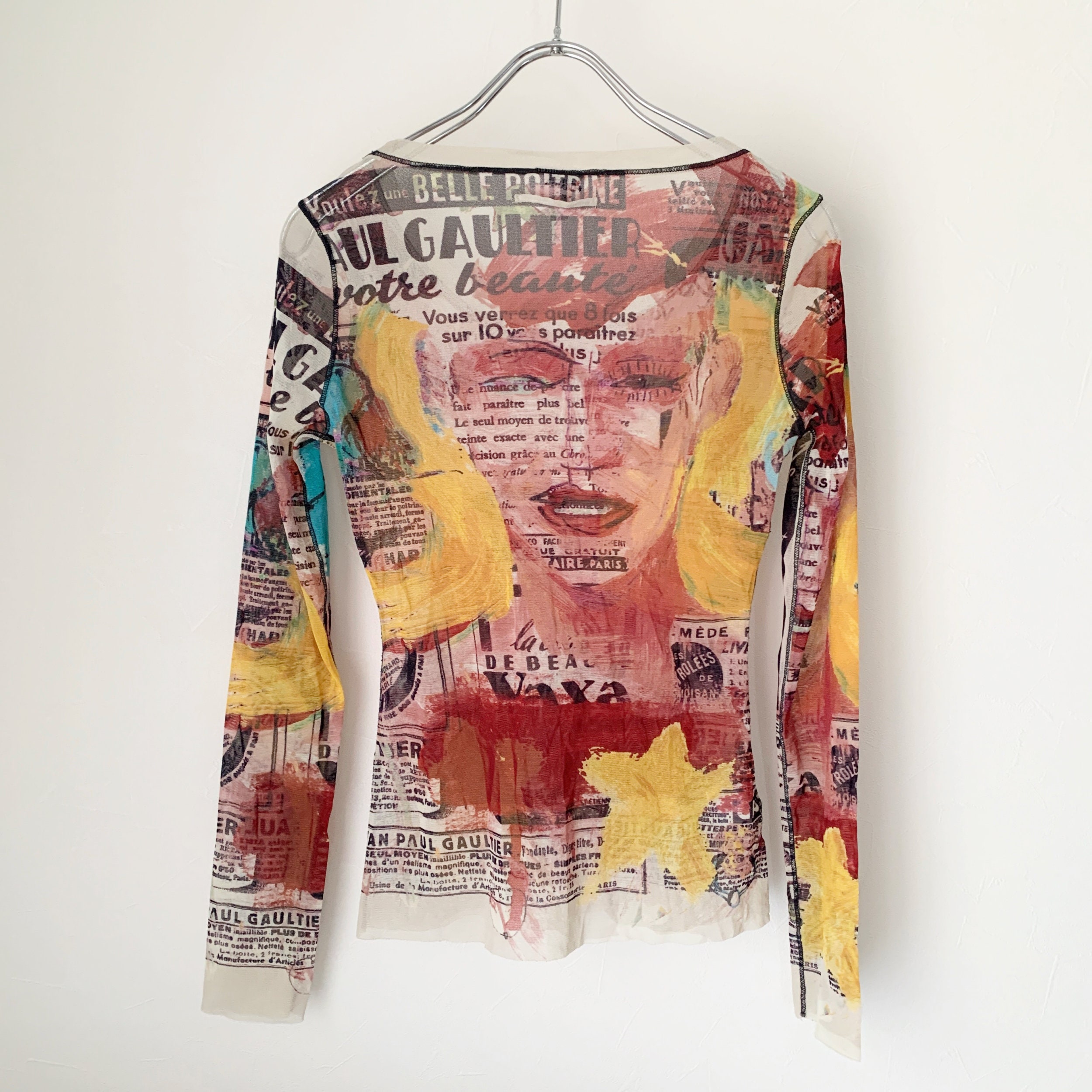 【希少】Jean Paul Gaultier Power Net Top幾何学柄 Jean Paul GAULTIER Vintage Power Net Mesh Art Print Top - Etsy