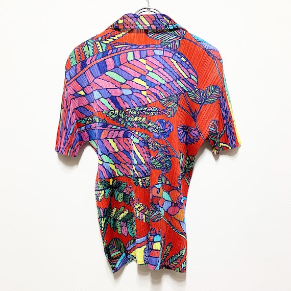 PLEATS PLEASE Issey Miyake Plant Leaf Print Short Sleeve PLEATS PLEASE Issey Miyake Plant Leaf Print Short Sleeve