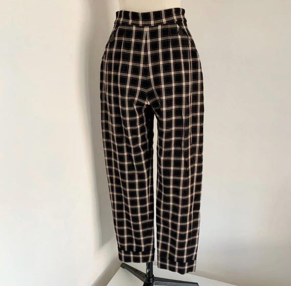 Hermes Vintage Plaid Trousers Pants - Etsy