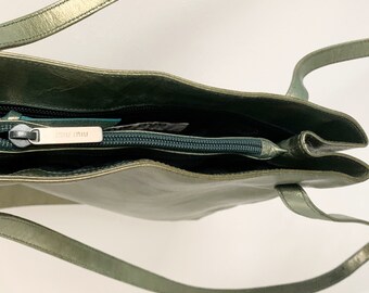 Miu Miu Archive Vintage Metallic Leather Tote Bag - Etsy