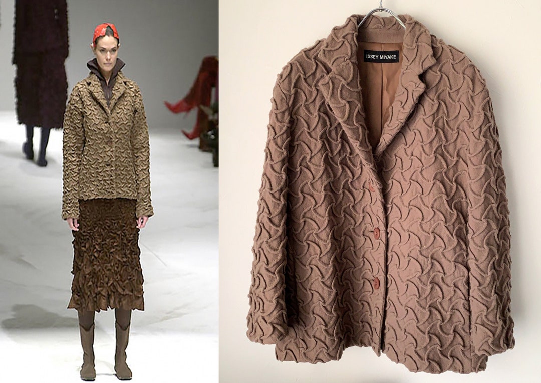 ジャケット・アウター ISSEY MIYAKE Wool Jacket archive ISSEY MIYAKE Archive Vintage 2001 A/W Collection Wool Mesh Design