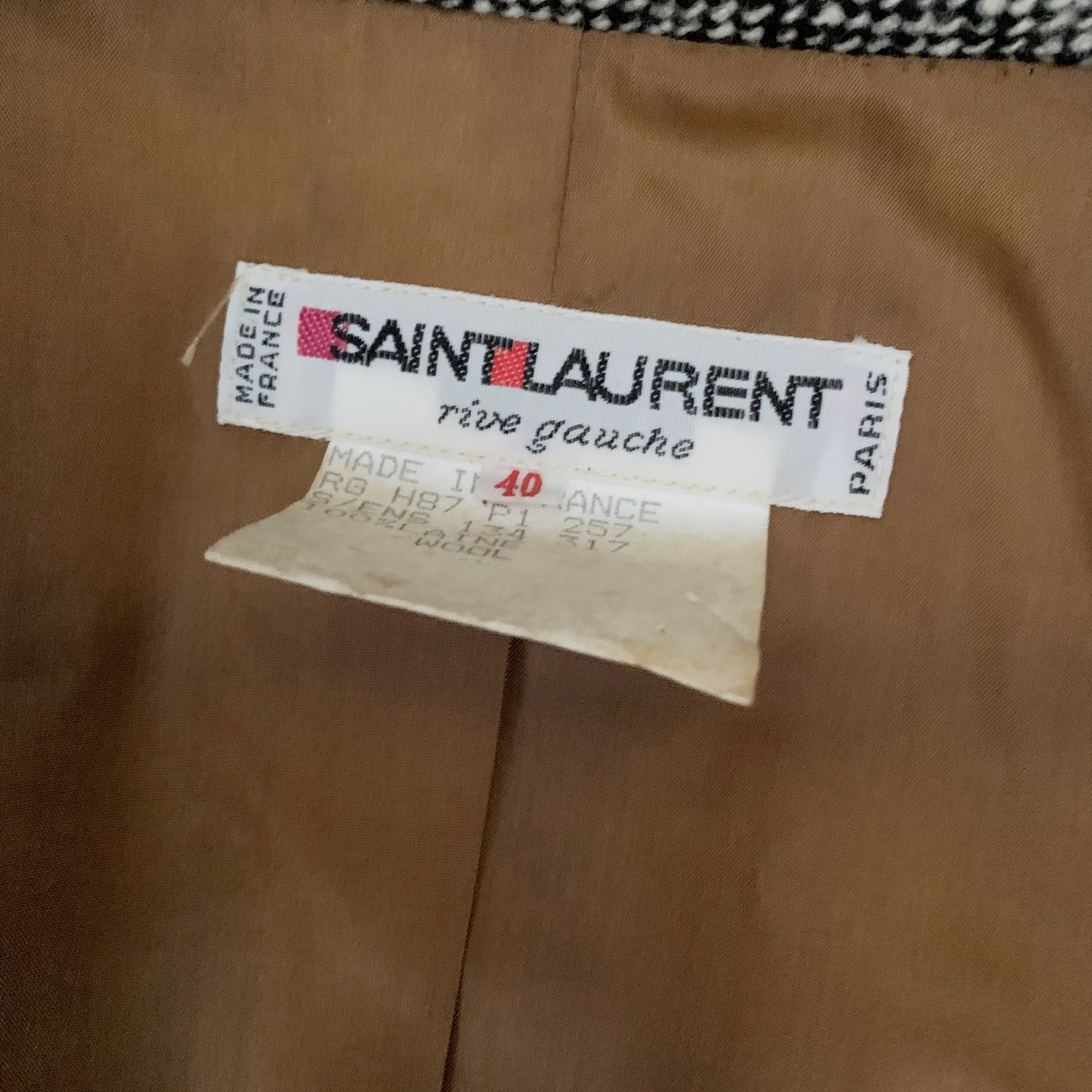 Yves Saint Laurent Rive Gauche 80's Vintage Tweed Jacket - Etsy