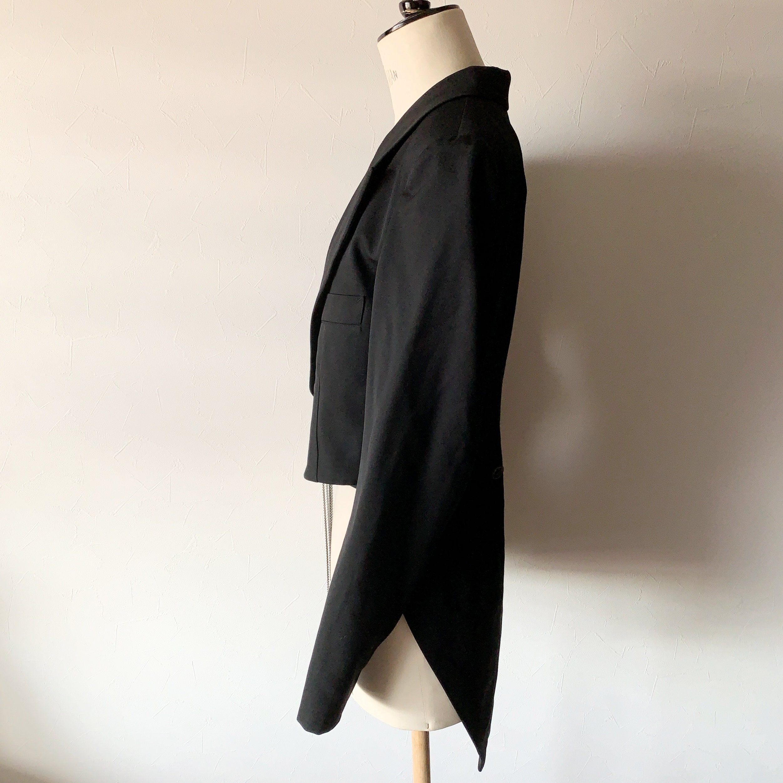 お洒落な❣️y'sレッドレーベルシースールジャケット❣️ Y's Red Label Short Length Design Jacket With Chain - Etsy