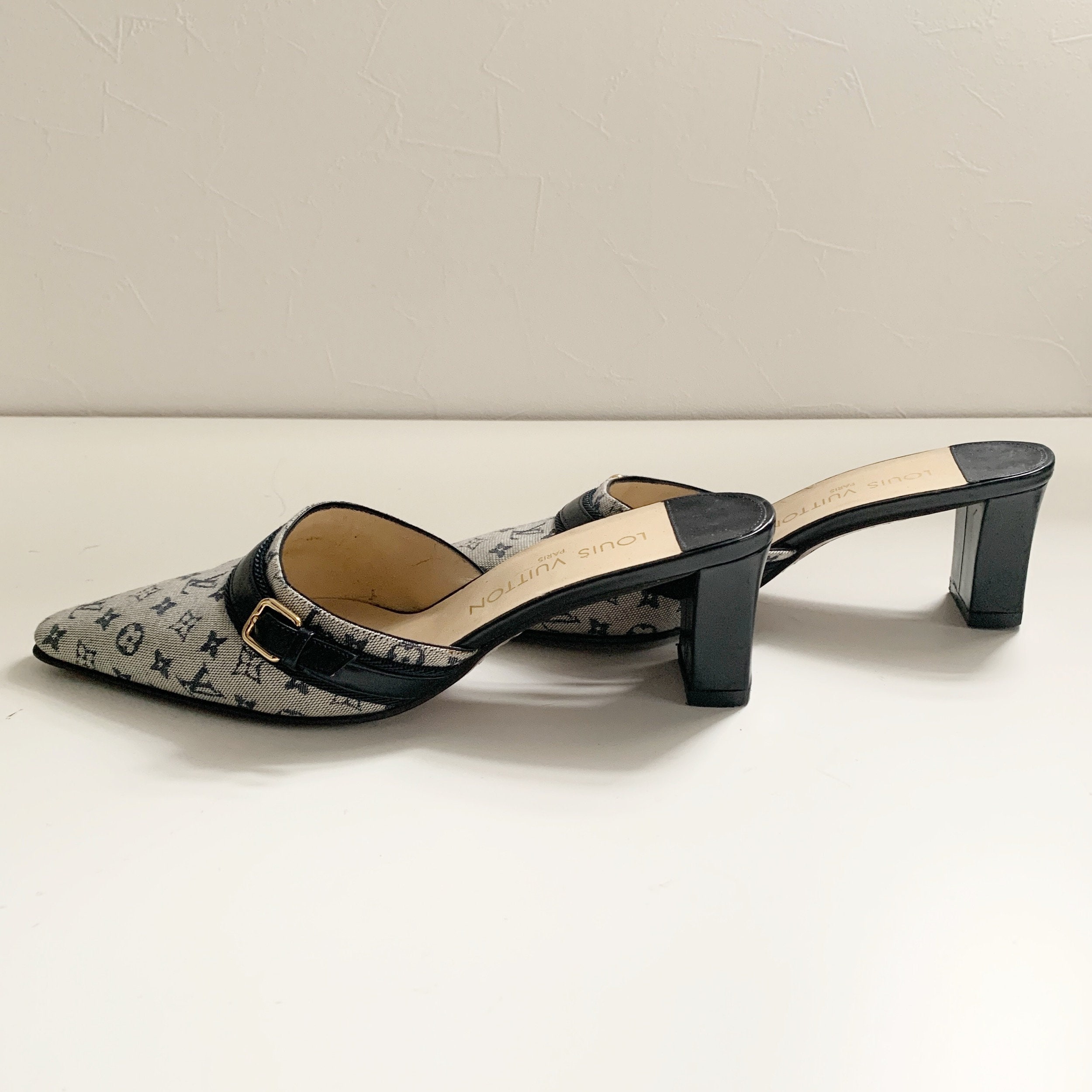 Louis Vuitton Monogram Pattern Mule Pumps - Etsy