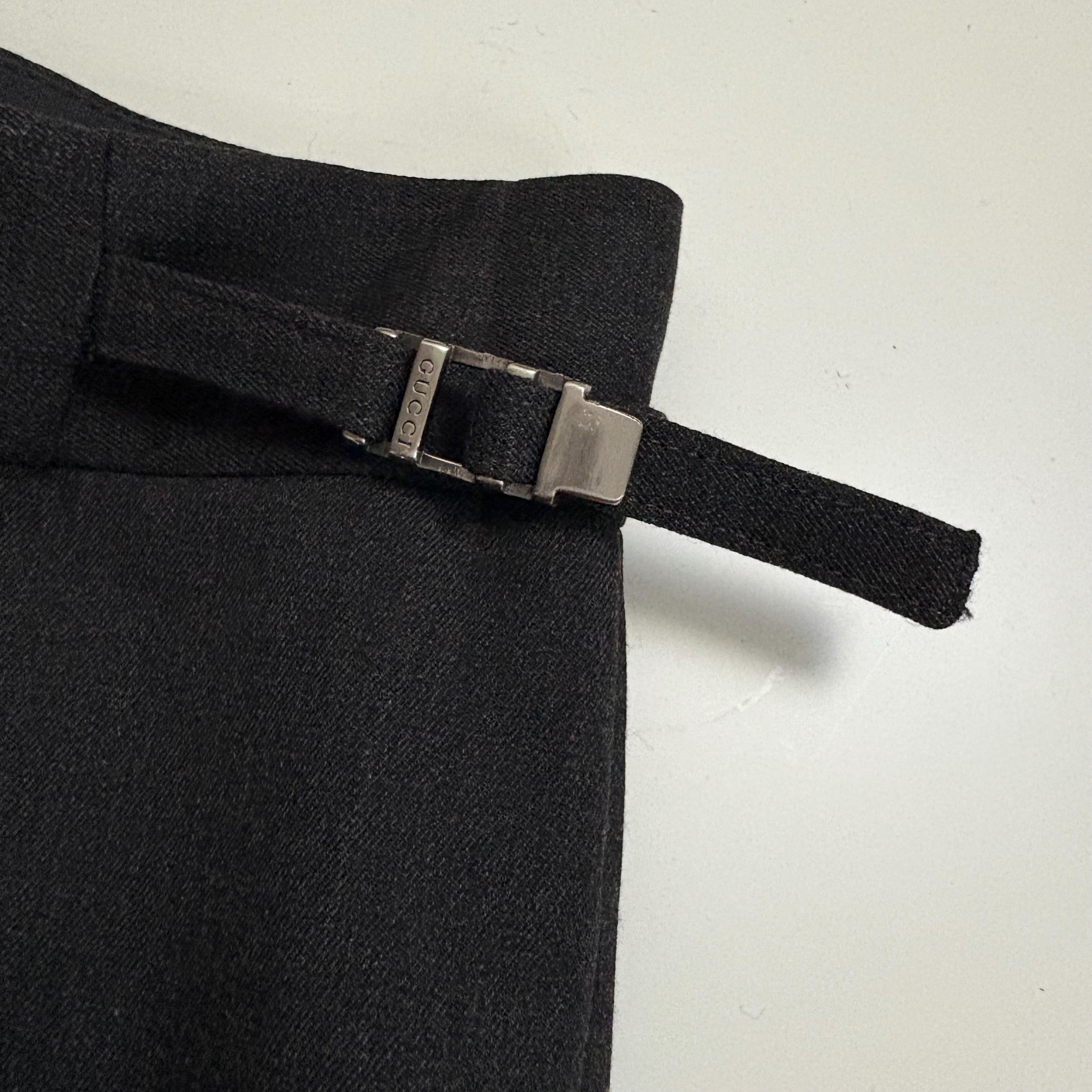GUCCI for Tom Ford 1998 Vintage Side Logo Metal Belt Design