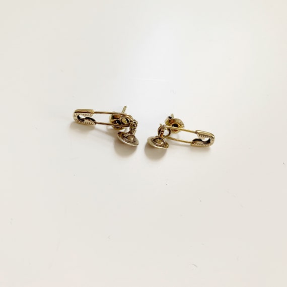 アクセサリー Vivienne Westwood safety pin earrings Vivienne Westwood: Safety Pin Earrings | SSENSE