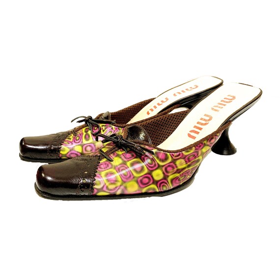 Miu Miu 1999 vintage holographique mules escarpin