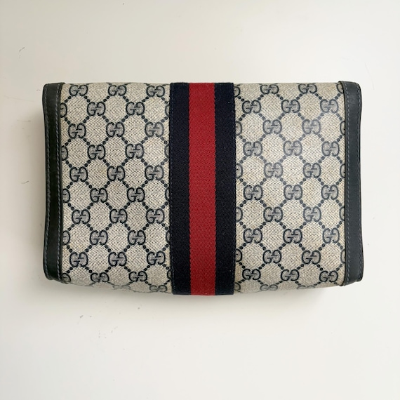 GUCCI PARFUMS Vintage GG Logo Sherry Line Clutch Bag - Etsy
