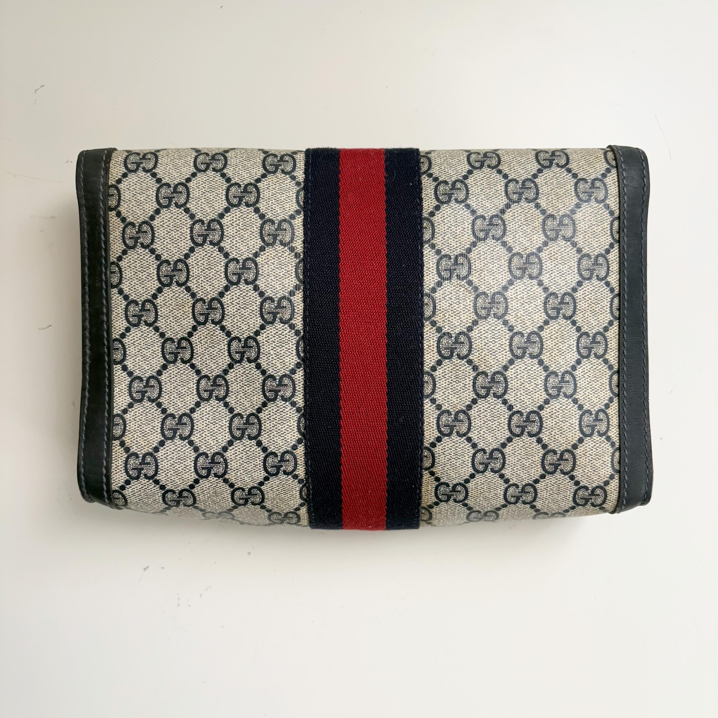 GUCCI PARFUMS Vintage GG Logo Sherry Line Clutch Bag - Etsy