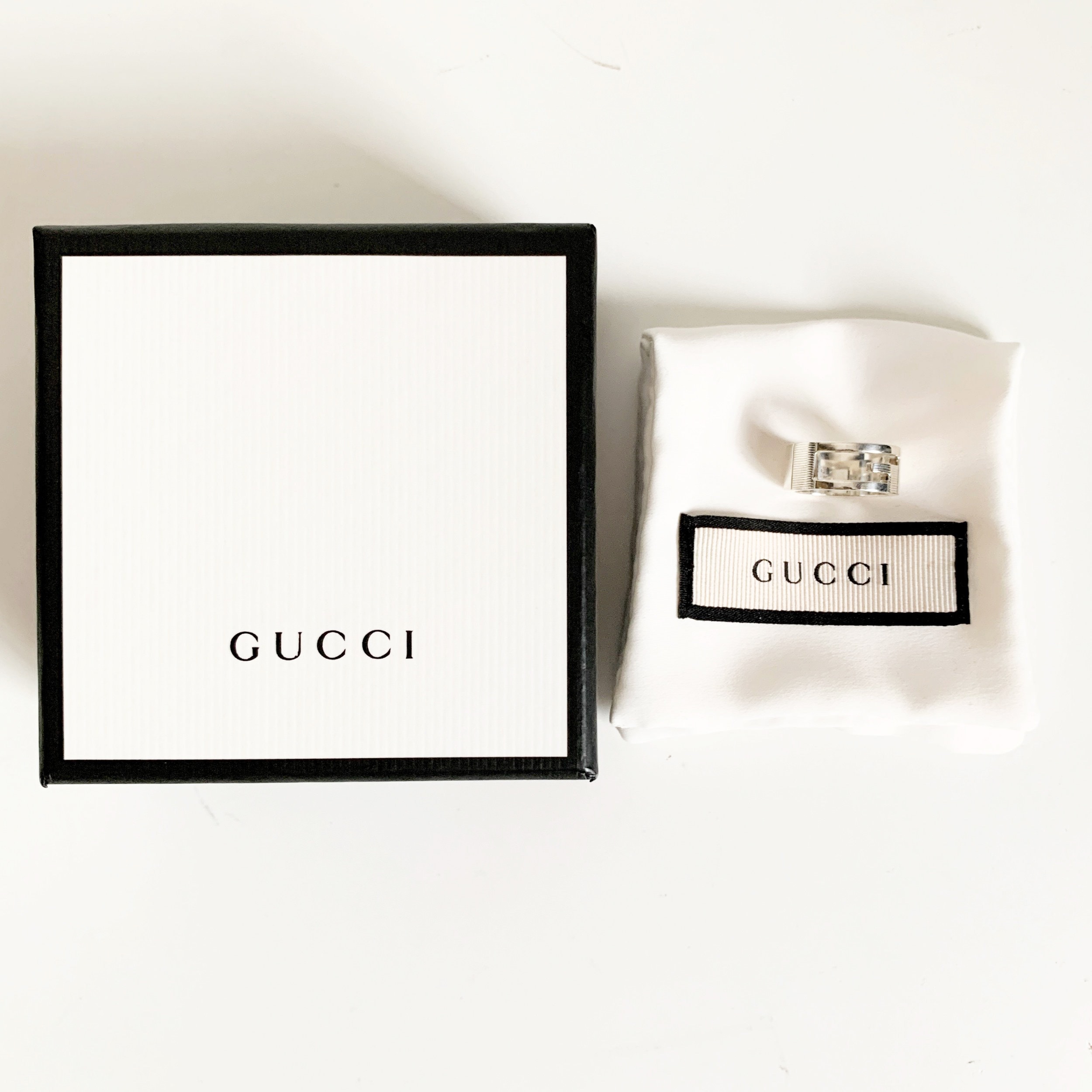 Gucci G Logo Design Silver Ring - Etsy