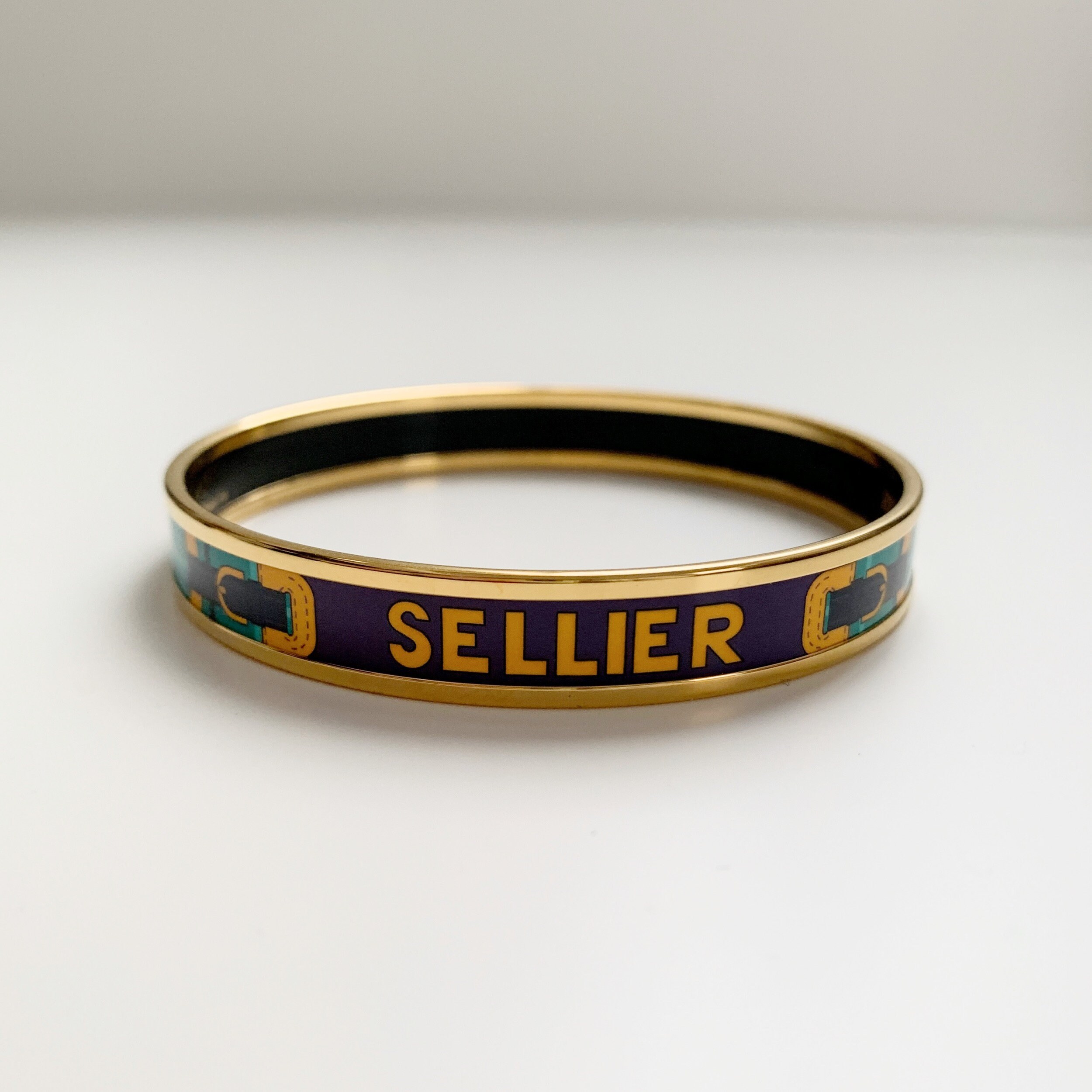 HERMES Vintage Rare Sterling Silver H Link Bracelet For Sale