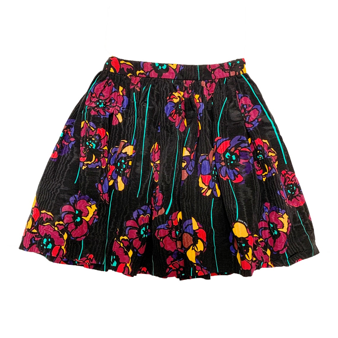 Miu Miu Floral Gathered Skirt - Etsy