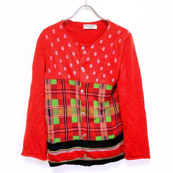 tricot Comme des Garcons vintage Check pattern dot