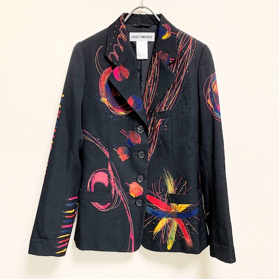 ISSEY MIYAKE art print design tailored jacket - image 1