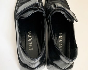 PRADA 1999 Archive Vintage Leather Loafers - Etsy