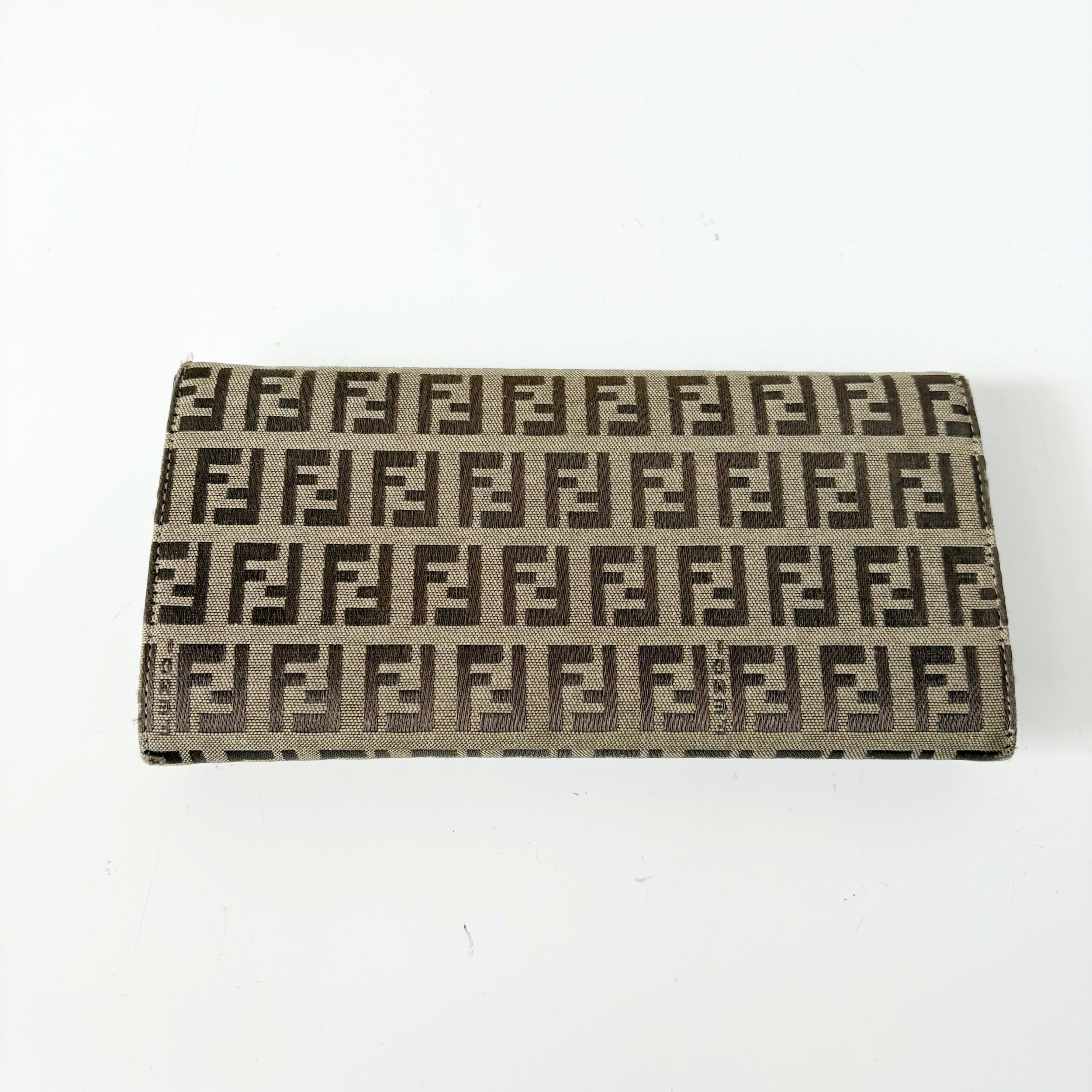 FENDI Vintage Zucca Pattern Logo Metal Fittings Long Wallet - Etsy