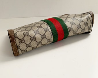 Gucci Vintage GG Logo Sherry Line Clutch Bag - Etsy