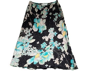 Falda de gasa floral vintage de la época de Christian Dior John Galliano