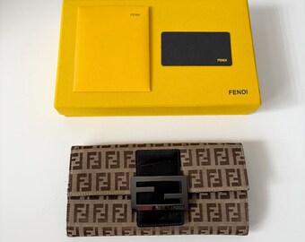 FENDI Vintage Zucca Pattern Coin Purse - Etsy