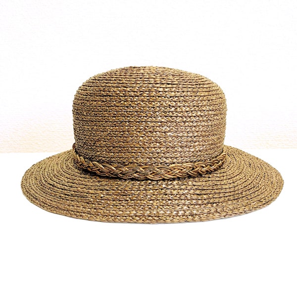 1990's Yves Saint Laurent Rive gauche vintage design straw hat