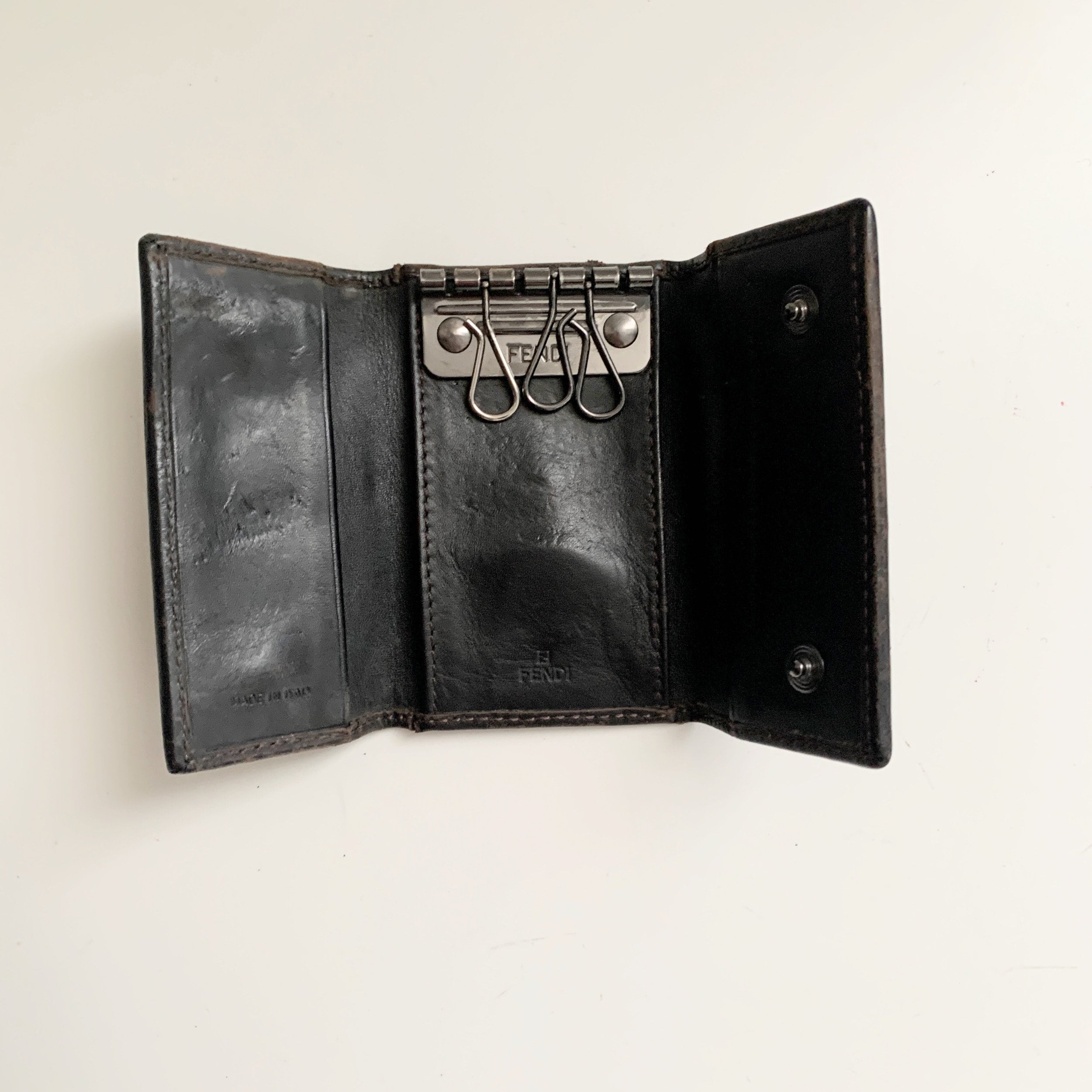 FENDI Vintage Zucca Pattern Key Case - Etsy
