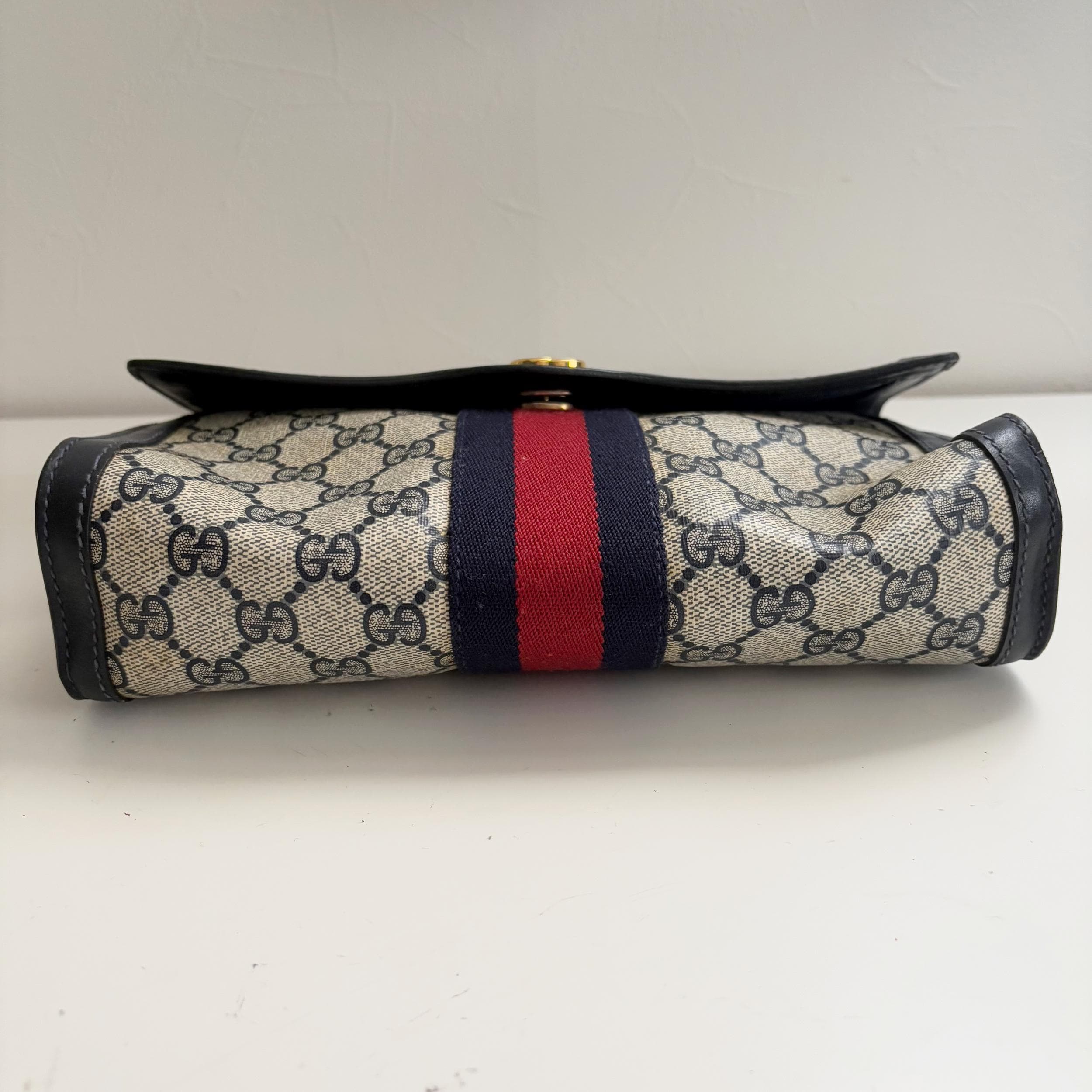 GUCCI PARFUMS Vintage GG Logo Sherry Line Clutch Bag - Etsy