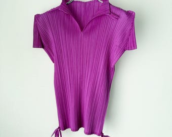 PLEATS PLEASE Issey Miyake Short Sleeve Top - Etsy