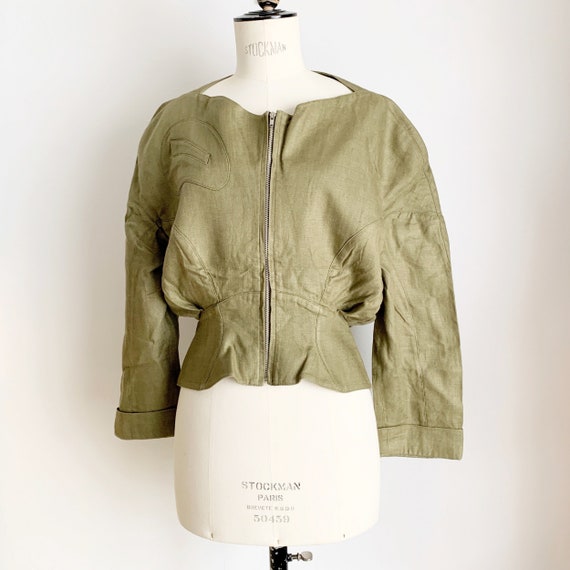 Thierry Mugler Vintage 100% Linen Spencer Design Jacket - Etsy 