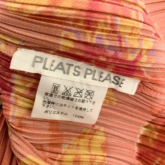 PLEATS PLEASE Issey Miyake Flower Marble Pattern Short Sleeve  