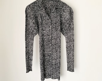PLEATS PLEASE issey miyake vintage Multi print pleated shirt top