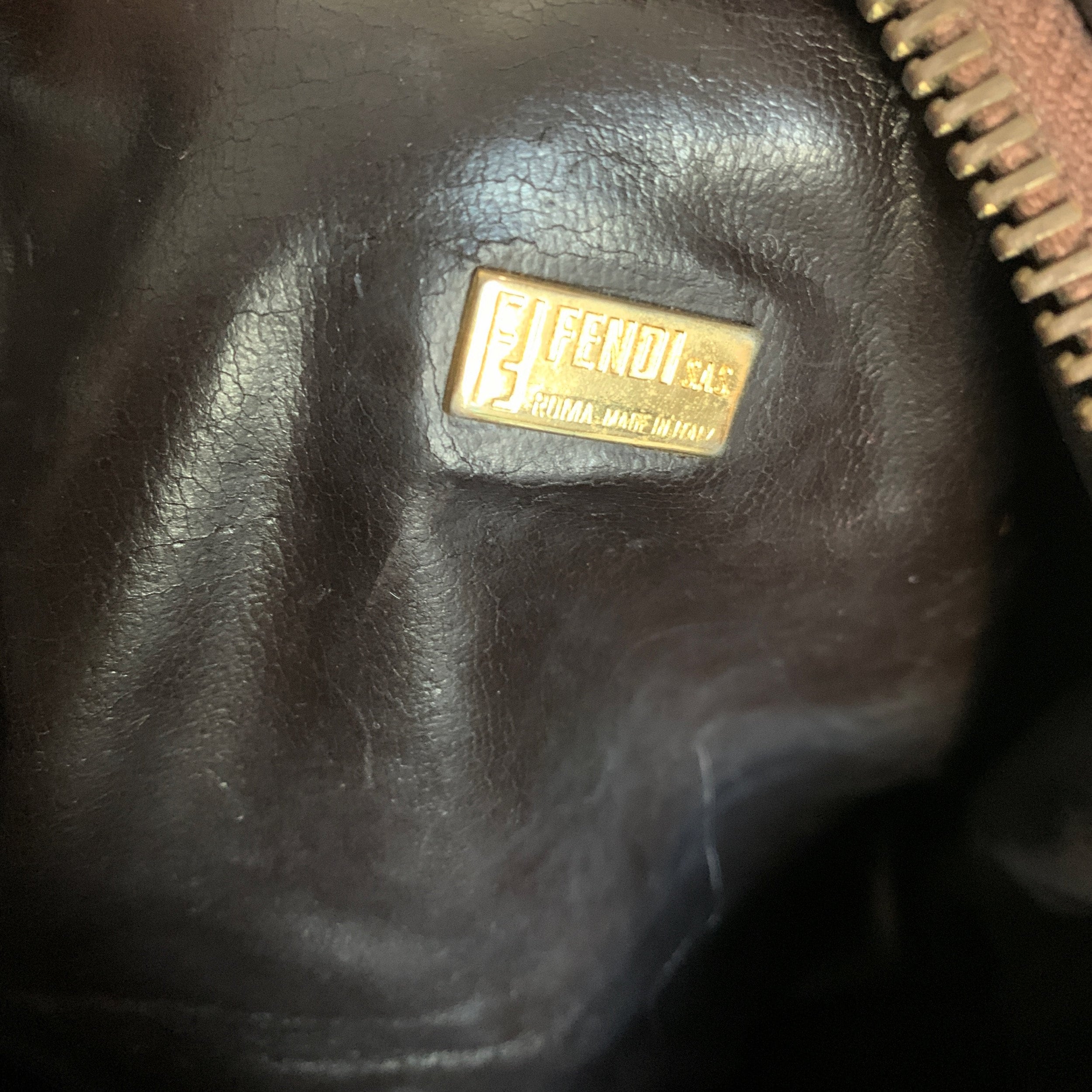 FENDI 90 s vintage Zucca pattern boston mini handbag